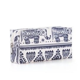Portable Makeup Bag for Purse Travel Women Cosmetic Case Zipper Toiletry Bag for Girls Daily Pouch,Elephant