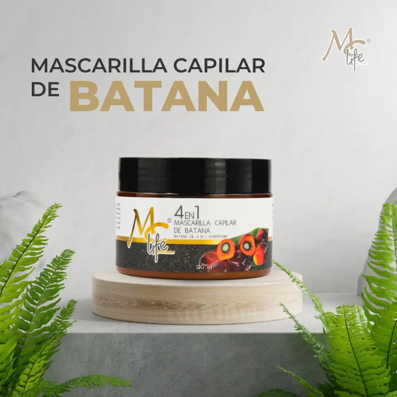 Mascarilla Capilar Batana 4-1, Brillo, Reduce Caída. Mc Life