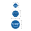 Signs ByLITA Circle GYM: Re-Rack Your Weights Sign (azul) -