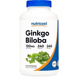 Nutricost Ginkgo Biloba 120mg, 240 Capsules - Extra Strength Ginkgo Biloba Extract - Gluten Free & Non-GMO