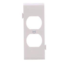Eaton STC8W Polycarbonate 1-Gang Duplex Receptacle Sectional Mid Size Center Wall Plate, Medium, White