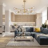 KAISITE Modern Sputnik Chandelier Ceiling Light Fixture 12-Light Gold Chandelier