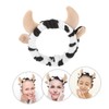 Gatuida Cute Animal Ear Skincare Headband Cow Horn Face Washing