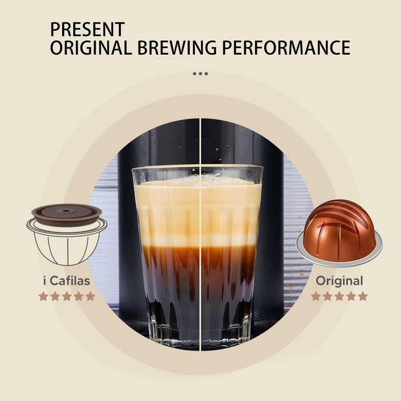 Reusable Capsule Kit For Nestle Vertuoline Coffee Machine with 5pcs