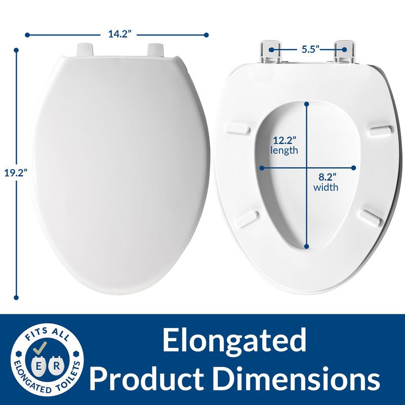 BEMIS 1900 Commercial Heavy Duty Closed Front Toilet Seat with