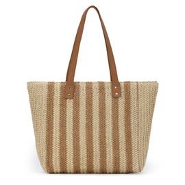 HomKuch Women's Straw Bag Summer Beach Weave Tote Bag Lightweight Woven Bohemian Crossbody Bag Purses