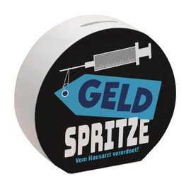 Money Gift Money Box with Money Injector Motif in Black Great Money Box for All Those Who Are Often Clammy at Checkout Are Syringe Money Moneten Financial Injection