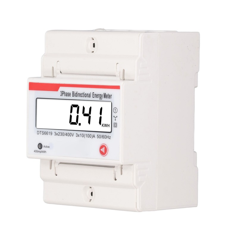 DIN Rail 3 Phase 4 Wire Energy Meter Multifunctional LCD