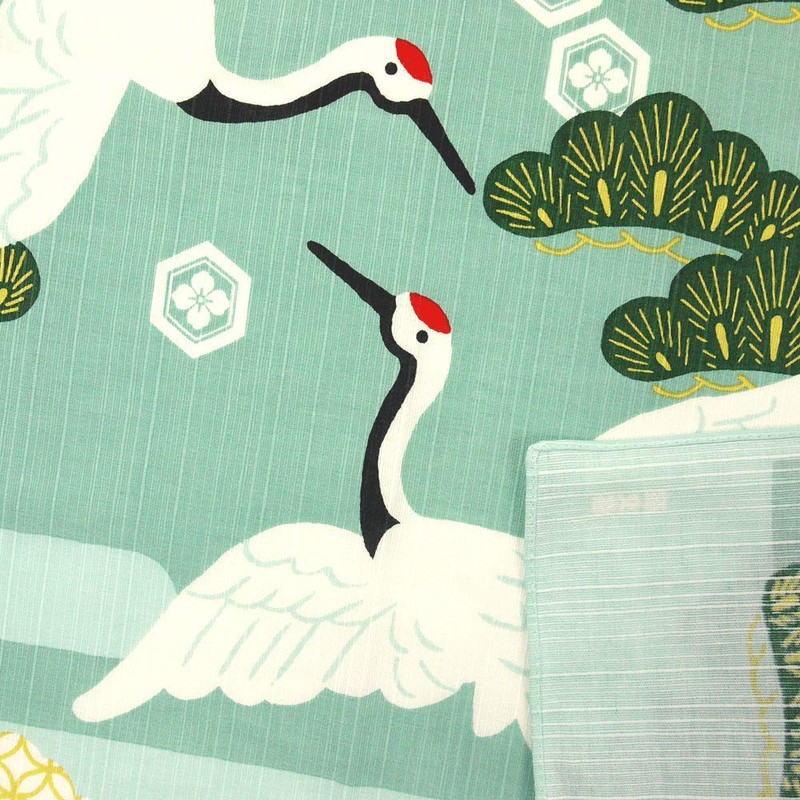 Hamamonyo Kofu (Furoshiki, 19.7 inches (50 cm) Sugi Crane Dance