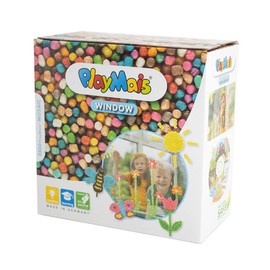 PlayMais WINDOW Spring/Summer Window Picture Set for Children from 3 Years I Motor Skills Toy with More than 2300 Mosaic Size I Natural Toy I Promotes Creativity & Fine Motor Skills