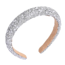 Rhinestone Headband Women's Hair Band Crystal Headband Glitter Rhinestone Headband Wide Hair Band Fashion Hair Accessories Headband for Women Girls Birthday Gift Wedding Bridal Hair Accessories