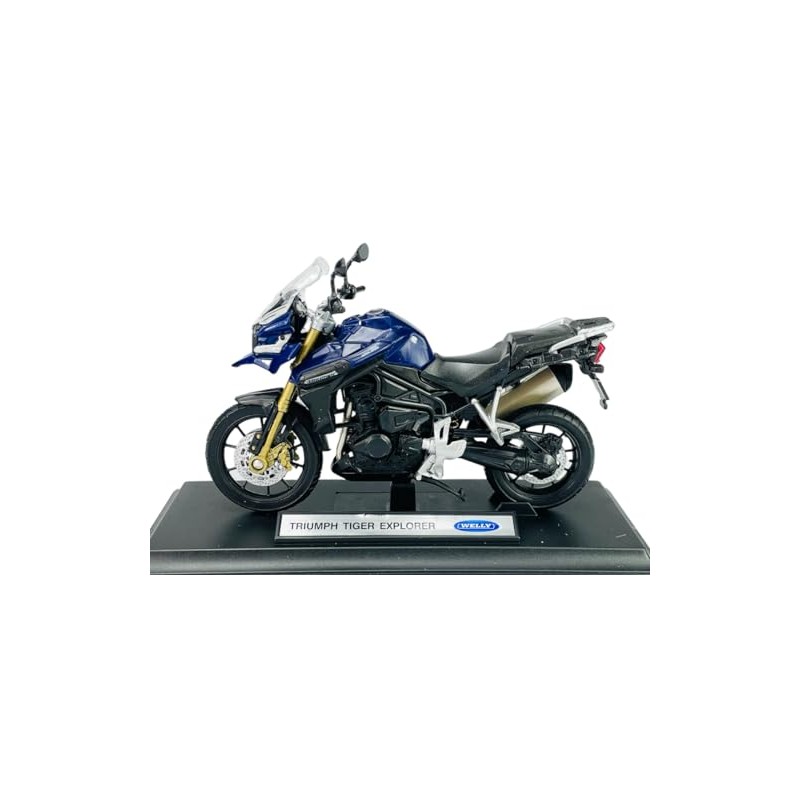 Welly Triumph Tiger Explorer 1200 Touring Blue with Socket 1:18