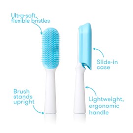 FridaBaby Fine or Straight Hair Detangling Kids Brush, Detangles Knots Without Tears or Breakage, Comb Teeth and Bristle Design