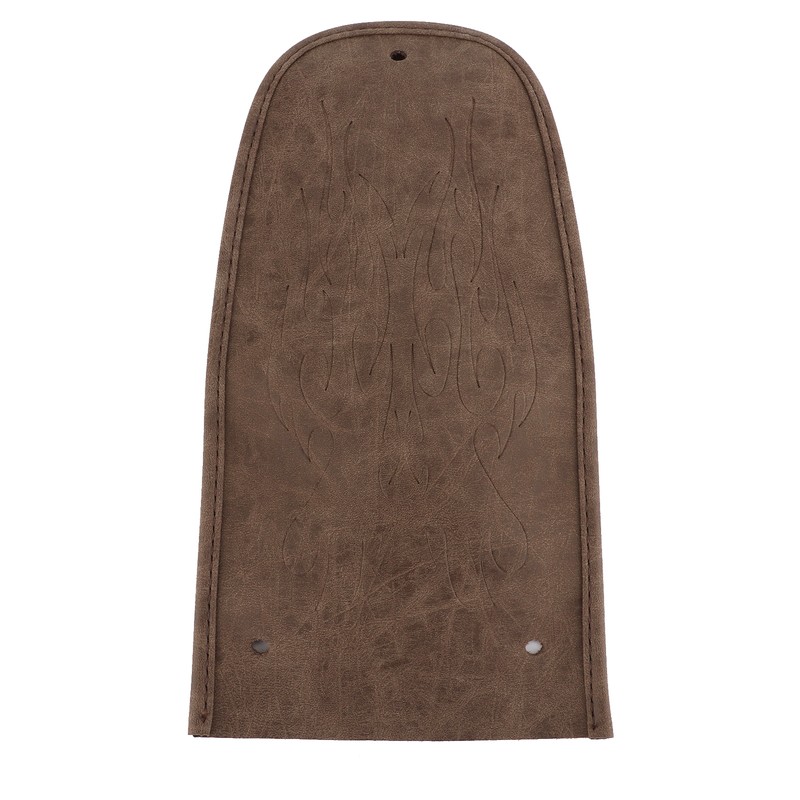 Motorcycle Fender Bib Cover Artificial Leather Decorative Pad Flame Pattern