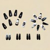 24 Pcs Christmas Press on Nails Long Coffin Fake Nails
