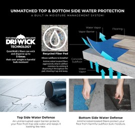 QuietWalk Underlayment 100 sq ft – for Laminate & Hardwood Floors – Approved for Pre-Attached Pad – Floating Floor Installation – Sound Barrier & Moisture Protection – GREENGUARD Gold – Made in USA