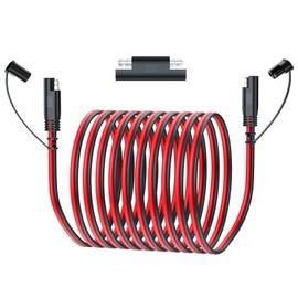 JXMXRPV SAE to SAE Extension Cable 16AWG 30FT,SAE Extension Cable Quick Disconnect Connector with SAE Polarity Reverse Adapter Trolling Motor RV Motorcycle Cars Tractor(16AWG 30FT)