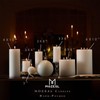 MOZEAL 4" x 10" Extra-Large White Pillar Candles (Set of