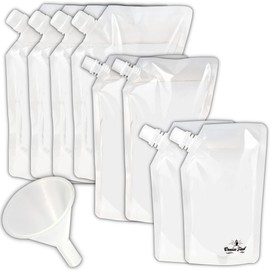 Concealable And Reusable Cruise Flask Kit - Sneak Drinks Anywhere - 4 x 32 oz + 2 x 16 oz + 2 x 8 oz + 1 funnel