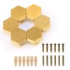 EVERGD Pure Solid Brass Gold Cabinet Drawer Door Knobs Wardrobe