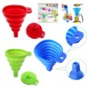 2X MIDHILL Collapsible Funnel Set Foldable Silicon Funnel Hopper Food