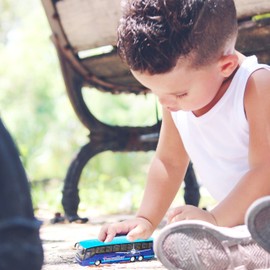 Teamsters Toy Model Coach City Vehicle Express Line Bus Tour - One supplied at random