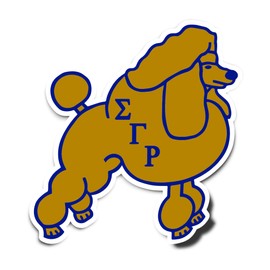 Sigma Gamma Rho Stickers SGR Poodles Divine 9 Individual Decal Laptop Water Bottle Car (IND B)