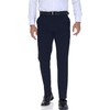 Soojun Men's Modern Fit Flex Flat Front Dress Pants, Navy,