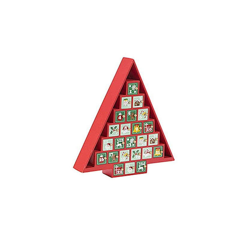 Darice Red Christmas Tree Shaped Advent Calendar
