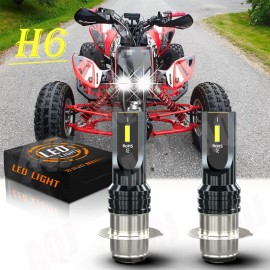 aqj 2x6000K Headlight LED Bulbs For Honda TRX450R Sportrax 450 2x4 2004 2005-2009 US