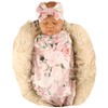 Galabloomer Receiving Blanket Headband Set Flower Print Baby Swaddle Receiving