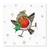 The Leonardo Collection Robin Single Ceramic Coaster - Christmas Robin Coaster - Statement Kitchenware for the Home - by Bug Art