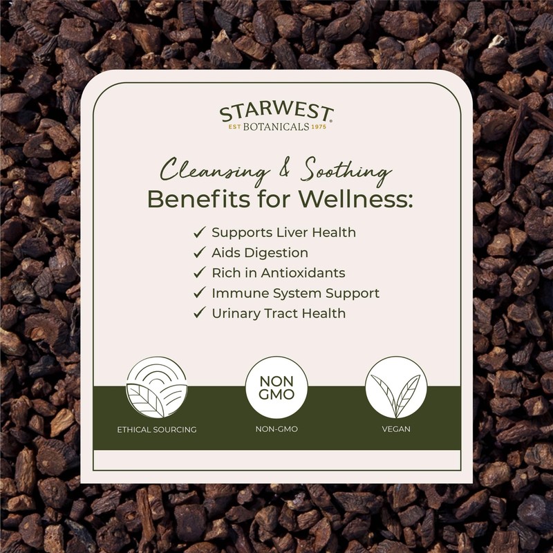Starwest Botanicals Organic Roasted Dandelion Root - Loose Leaf Herbal