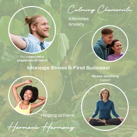 Known Known Tasty Destress Gummies - Chamomile, B Vitamins - Supports Hormone Balance - Natural Mixed Berry Flavour - 60 Vegan Gummies, 3 Months Supply