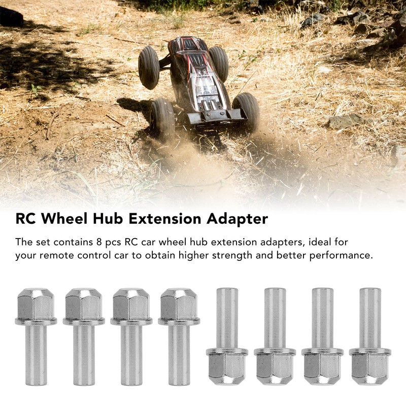 8 Pcs RC Wheel Hub Extension Nut Stainless Steel High