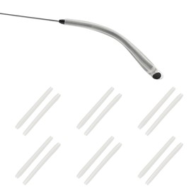 PATIKIL 6 Pairs Eye Glass Replacement Temples, Silicone Anti-Slip Eyeglass End Tips Glasses Retainers Fits 2x2mm for Square Thin Metal Eyeglass Sunglasses Temple, Clear