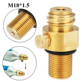 YL INC. M18X1.5 Soda Cylinder Valve CO2 Refill Adapter Converter for Sodastream Tank Filling