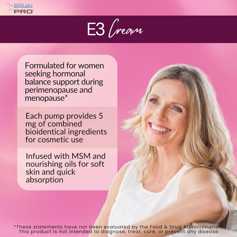 BIOLABS PRO Estri Cream - Bioidentical E3 Cream - Menopausal