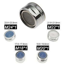 2pcs Sink Faucet Aerator Replacement Faucet Tap Adapter Aerators Nozzle for Kitchen Bathroom Faucet Saving Water Bubbler (NPT Male 22mm)
