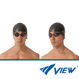 View V122SA SK BladeF Swimming Goggles, Made in Japan, Racing, Non-Cushioning, Fina Approved Model, Equipped with SWIPE Anti-Fog Function, Smoke