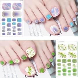 Turkalla Toenail Sticker, 8 Pieces, 3D Nail Sticker for Feet, Gel Nail Sticker, Easy to Apply, Nail Design, Nail Art, Nail Wrap, Nail Jewelry, Popular, Cute, Women's, Beginners (8 pieces-F6)