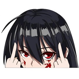 Anime Akamee Peeker Decal Vinyl 5 X 3.8 inch for Cars, Trucks, Motorcycles, Boats, Laptops, Tablets & Skateboard SS&Ds - 1319