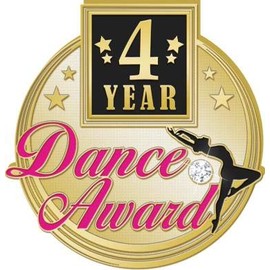 1.18"x1.25" Dance Award Pins, Dance Pins Great 4 Year Dance Award Pins for Dancers Gold 1 Pack