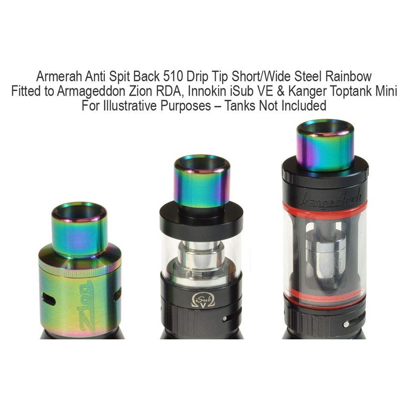 Armerah Anti Spit Back 510 Drip Tip eCig Mouthpiece Short/Wide