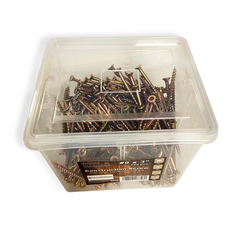 Decorex Hardware #9 x 3 Wood Construction Screws – Zinc