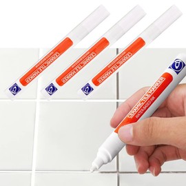 Tile Pen, Joint Marker, Joint Repair Pen, Waterproof Renewal Repair Marker, Grout Pen, Joint Filler Pen for Repair of Tiles, Wall, Floor, Bathroom and Kitchen (Shake Before Use)