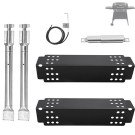 Criditpid Grill Replacement Parts for Charbroil 463672717, G215-0203-W1 Heat Tent, G320-0200-W1 Burner, Carryover Tube & Igniters for Charbroil Classic 280 2-Burner 463613717 463647018 Grill