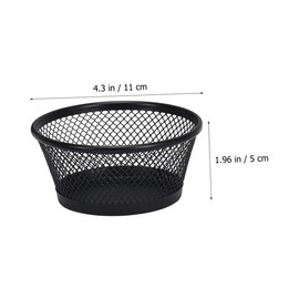 Paper Clip Holder Mesh Paper Clip Holders Paperclip Holders Paper Clip Dispenser for Desk Paper Clip Organizer Office Binder Clip Holder Black, 2 Pack