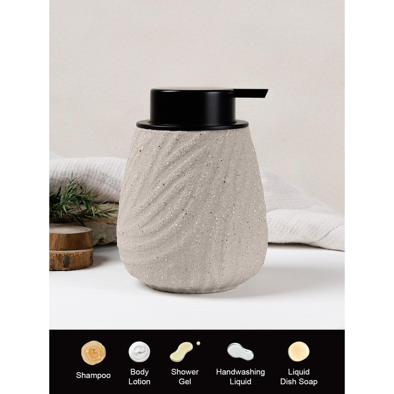 Autumnlife Ceramic Soap Dispenser - 14 oz Hand Lotion Dispenser