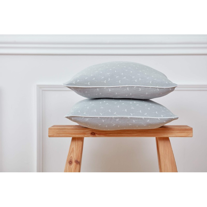 KraftKids Cushion Cover Muslin Grey Dandelions